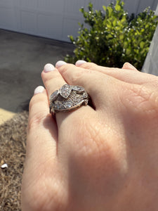 Edwardian Era 2 CTW Old European Cut Diamond Platinum Cocktail Ring