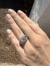 Vintage Platinum 3.09 Carat Old European Cut Diamond Engagement Ring