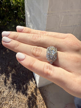 Vintage Platinum 3.09 Carat Old European Cut Diamond Engagement Ring