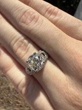 Vintage Edwardian 2.44 Carat Old Mine Cut Diamond Platinum Engagement Ring GIA