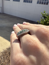 Vintage Art Deco Era Emerald & Diamond Cocktail Ring