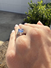 Vintage Platinum 5.11 Carat Ceylon Sapphire Ring GIA No Heat