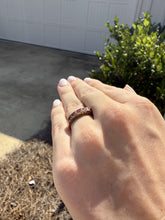 Vintage Ruby & Diamond Band 9K Rose Gold Circa 1903