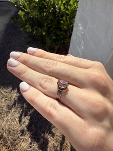 Vintage Victorian Era Rose Gold Amethyst Ring