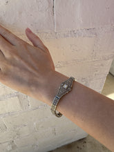 Vintage Art Deco White Gold Filigree Diamond Bracelet