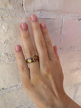 Vintage Rose Gold Ruby Eternity Band Bells & Flowers Size 5