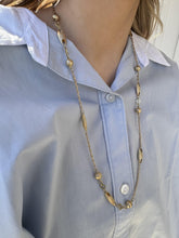 Unique Brushed Finished 26.5 Inch Gold Necklace