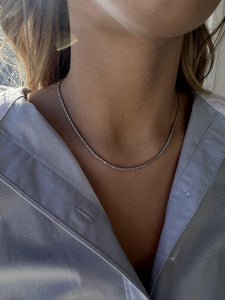 Clastic 4.5CTW Diamond Tennis Necklace 14K White Gold