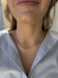 Clastic 4.5CTW Diamond Tennis Necklace 14K Yellow Gold