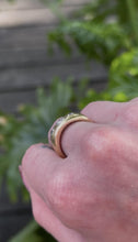 Antique Gypsy Set 3 Stone Old European Cut Diamond Ring 14K Yellow Gold