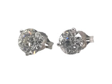 1.88 Carat Old European Cut Diamond Stud Earrings