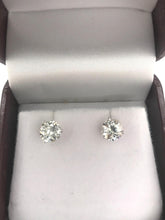 1.88 Carat Old European Cut Diamond Stud Earrings