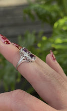 Vintage Art Deco Era Amethyst Ring 14K White Gold