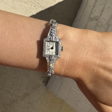 Vintage Platinum 2 Carat Old Cut Diamond Watch