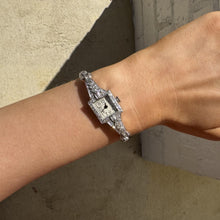 Vintage Platinum 2 Carat Old Cut Diamond Watch