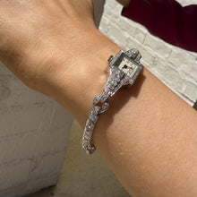 Vintage Platinum 2 Carat Old Cut Diamond Watch