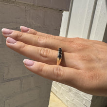 Vintage Hallmarked Yellow Gold Sapphire Band