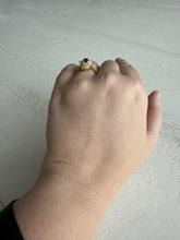 Vintage Diamond & Sapphire Cluster Ring 14K Yellow Gold
