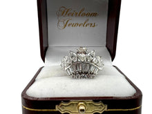 Vintage Custom Crown Diamond Ring Size 7