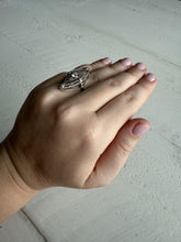 Vintage Filigree Brooch Conversion Elongated Ring