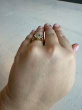 Victorian Era Old Mine Cut Diamond Cluster Ring 18K Rose Gold