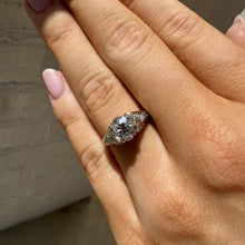 Vintage Art Deco 1.19 Carat Old Mine Cut Diamond Engagement Ring