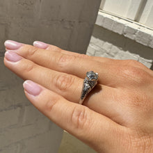 Vintage Art Deco 1.19 Carat Old Mine Cut Diamond Engagement Ring