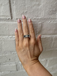 Vintage Sapphire & Diamond Three Stone Ring