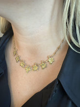 Vintage Grape Leaf Italian Made Necklace 14K Yellow Gold
