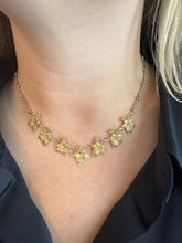Vintage Grape Leaf Italian Made Necklace 14K Yellow Gold
