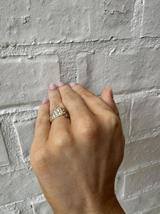 Vintage 2 Carat Diamond Cluster Cocktail Ring