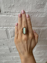 Vintage Vibrant Opal & Ruby Cocktail Ring 18K Yellow Gold