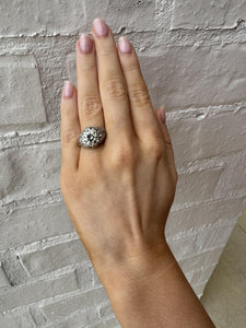 Antique 3.77 Carat Old European Cut Diamond Platinum Engagement Ring GIA