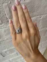 Vintage 2.14 Carat Old European Cut Platinum Diamond Ring GIA