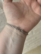 Vintage Camphor Glass & Diamond Platinum Bracelet