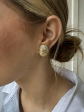 Vintage 5 Carat Diamond Cluster Earrings 14K Yellow Gold