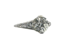 Art Deco 2.17 Carat Old European Cut Diamond Engagement Ring GIA