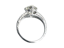 Art Deco 2.17 Carat Old European Cut Diamond Engagement Ring GIA