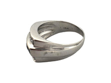 Diamond & Sapphire Band Style Ring 14K White Gold