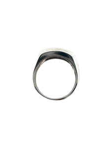 Diamond & Sapphire Band Style Ring 14K White Gold