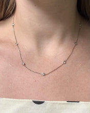 14K Yellow Gold Diamond By The Yard Necklace 1.0 Carats