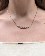 Vintage Watch Chain Style Diamond Necklace 18K Yellow Gold