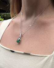 Lugano Emerald & Diamond Necklace 18K White Gold