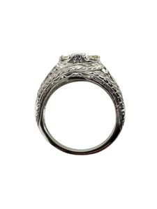 Edwardian 2.05 Carat Old European Cut Diamond Engagement Ring GIA