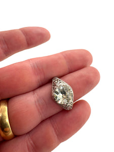 Edwardian 2.05 Carat Old European Cut Diamond Engagement Ring GIA