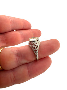Edwardian 2.05 Carat Old European Cut Diamond Engagement Ring GIA
