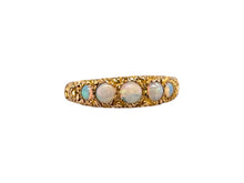 Victorian Era Rose Gold Opal Band 10K