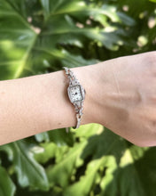 Vintage Platinum Diamond Ladies Wrist Watch