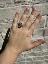 Vintage Gold Nugget Elongated Diamond Cocktail Ring