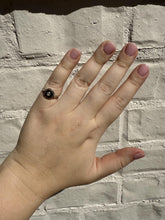Vintage Art Deco Dainty Onyx & Diamond Filigree Ring 14K White Gold